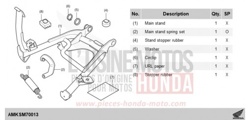 KIT,MAIN STAND CRF1100D3R de 2024